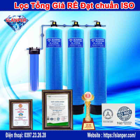 Hệ thống lọc nước giếng khoan nhiễm sắt nặng Slanper SLP.F301